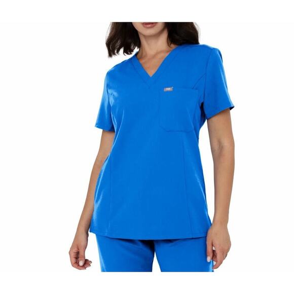 FIGS 2 Catarina One-Pocket Scrub Tops (2) Womens Medium Sky Blue - Picture 1 of 11